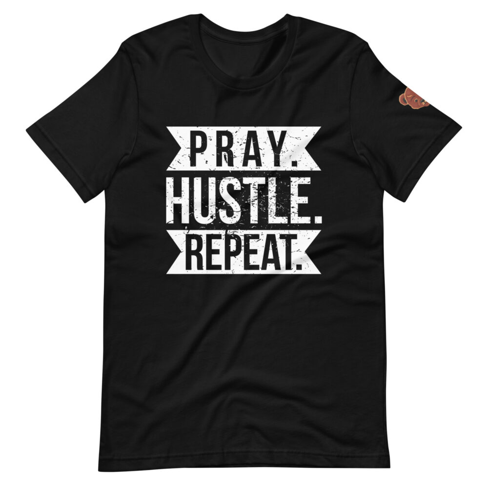 Pray Hustle Repeat Unisex T-shirt - Image 3