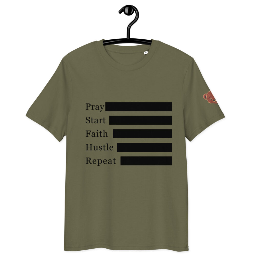 Pray Hustle Repeat: Journey Organic T-shirt - Image 5