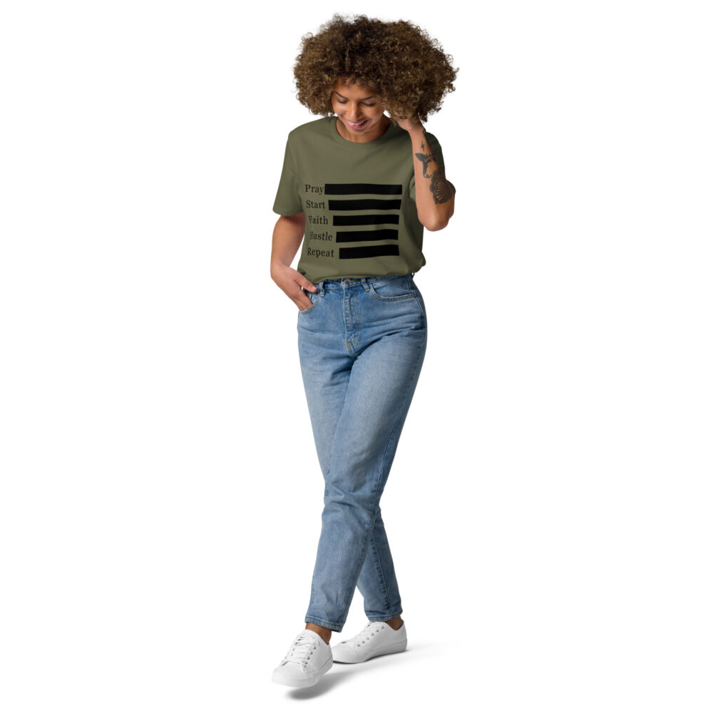Pray Hustle Repeat: Journey Organic T-shirt - Image 6
