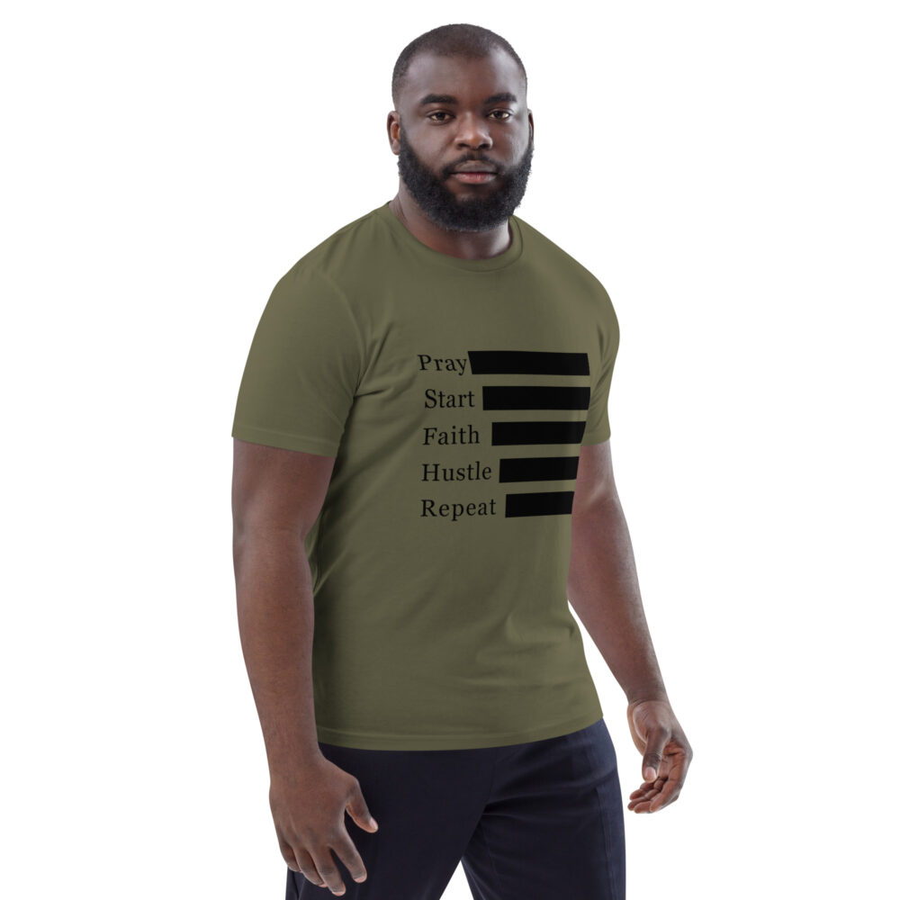 Pray Hustle Repeat: Journey Organic T-shirt - Image 4