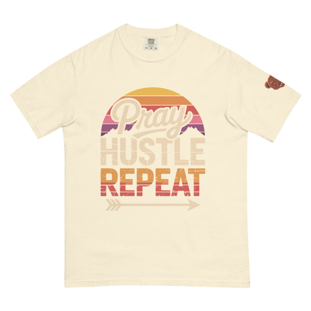 Pray Hustle Repeat Dyed T-shirt