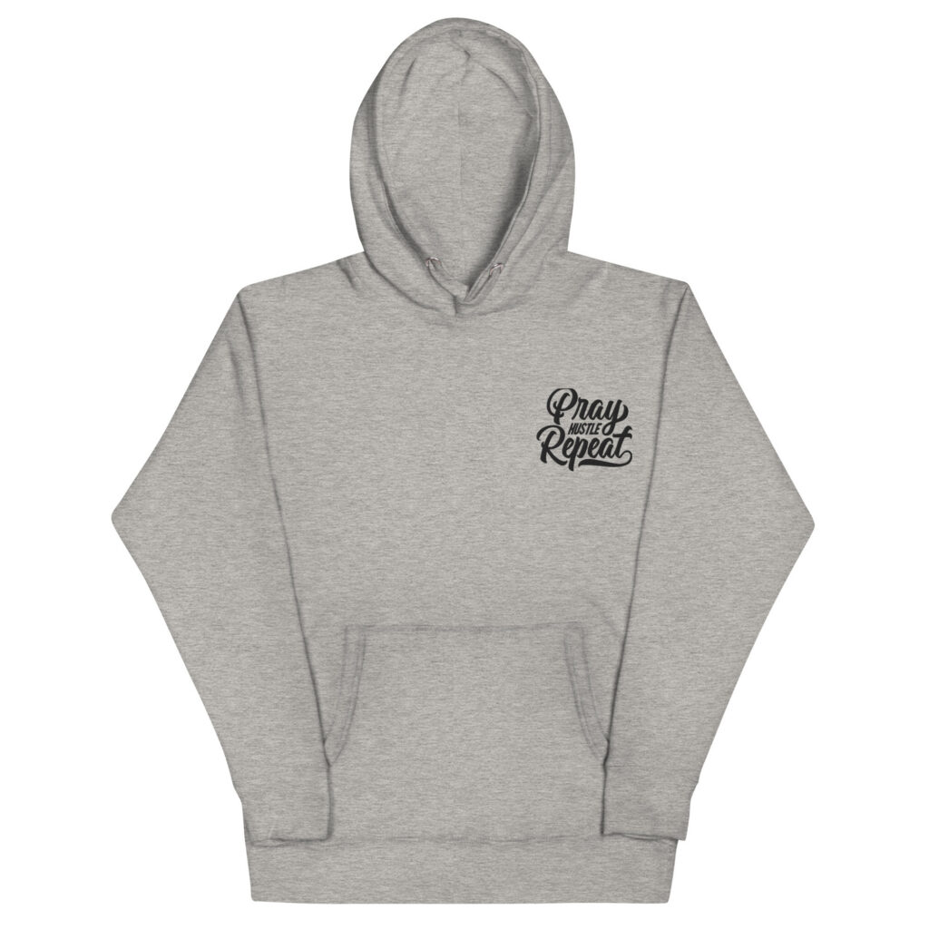 Pray Hustle Repeat Belief Embroidered Hoodie